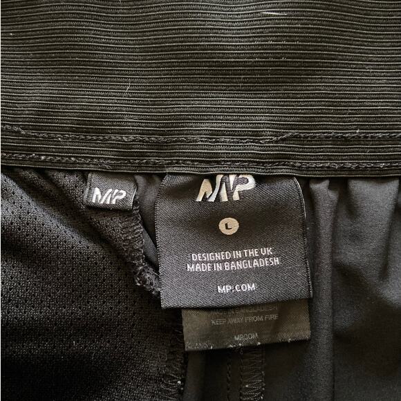 MP My Protein Men's Athletic Shorts Running Workout Gym Pockets Black Size Large - Picture 7 of 7